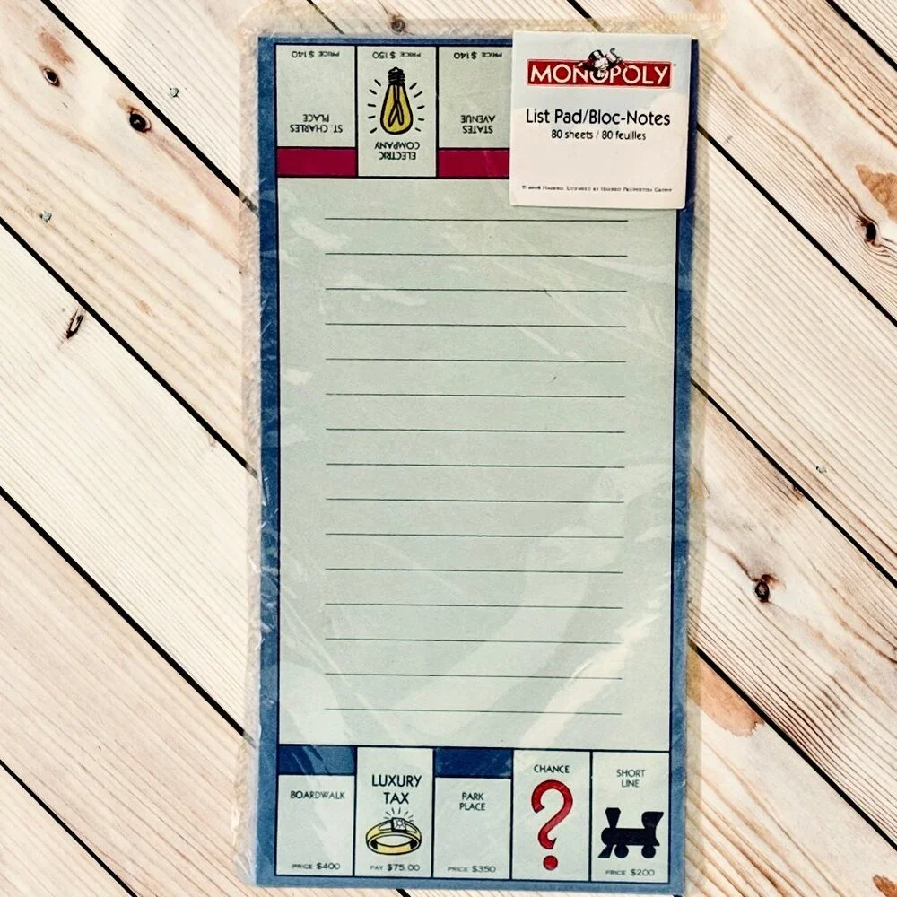 MONOLOPY Hasbro Magnetic Notepad List Pad Grocery Planner for Fridge 80 Sheets